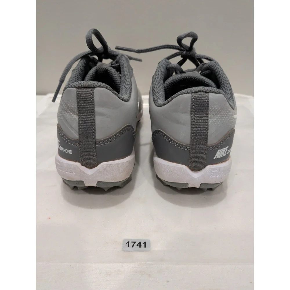 Nike Alpha Huarache Keystone 4 Baseball Cleats Gray White DJ6524-012 Sz 5Y